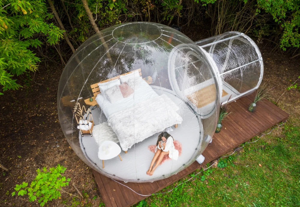 inflatable crystal bubble tent